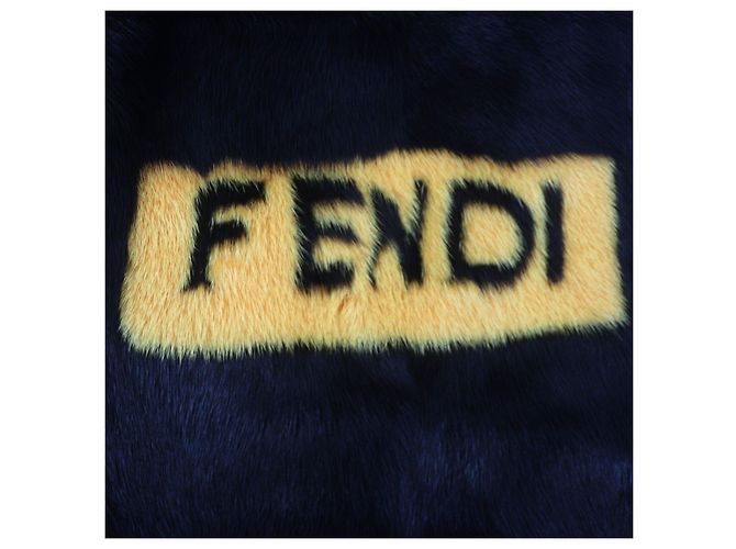 Abrigo de VISÓN Fendi Negro Amarillo - vista 8
