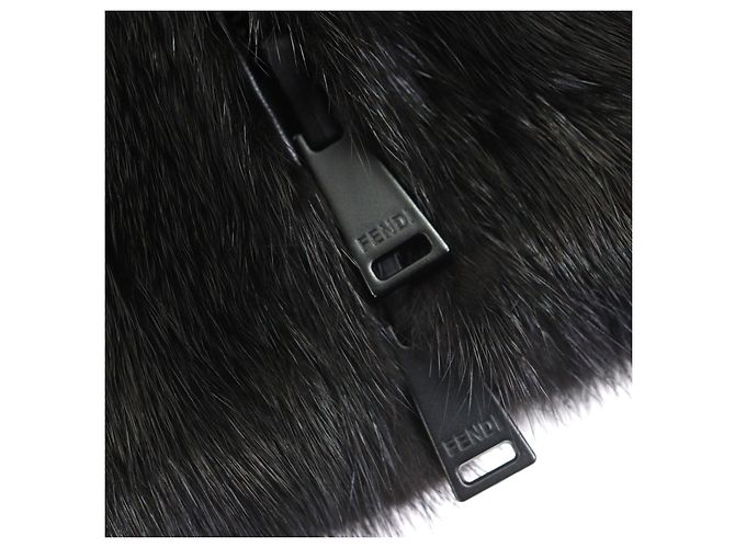 Abrigo de VISÓN Fendi Negro Amarillo - vista 9