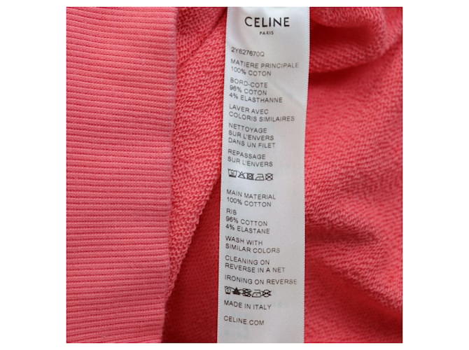 Céline Sudadera con capucha CELINE de algodón Rosa - vista 8