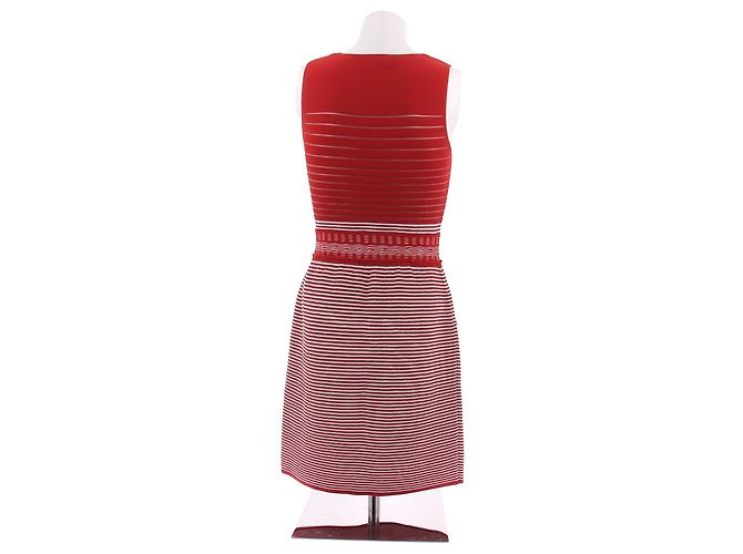 Missoni Kleid rot gestreift aus Viskose - Ansicht 2