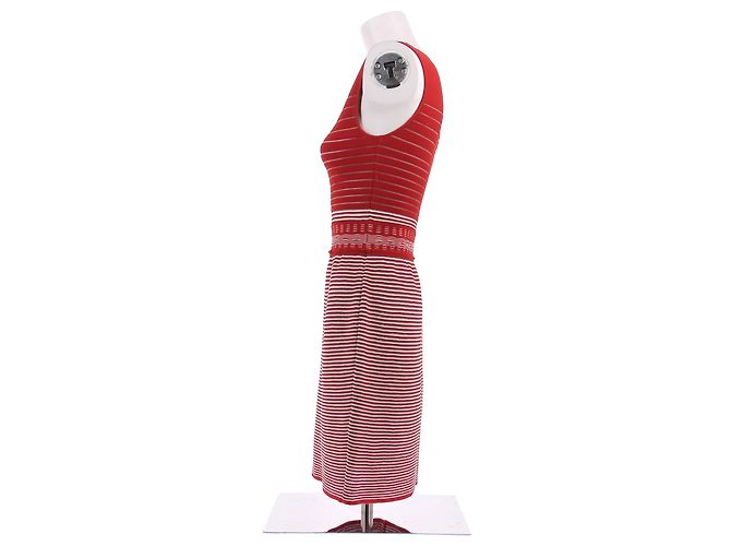 Missoni Kleid rot gestreift aus Viskose - Ansicht 4