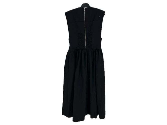 Vestido maxi de algodón negro Ganni - vista 2
