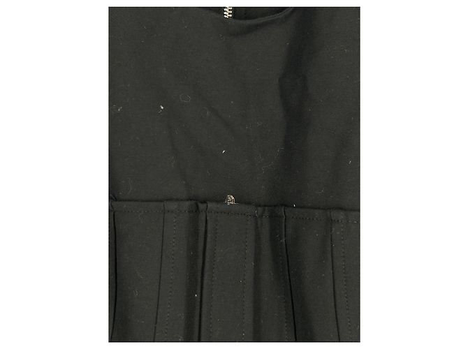 Vestido maxi de algodón negro Ganni - vista 4
