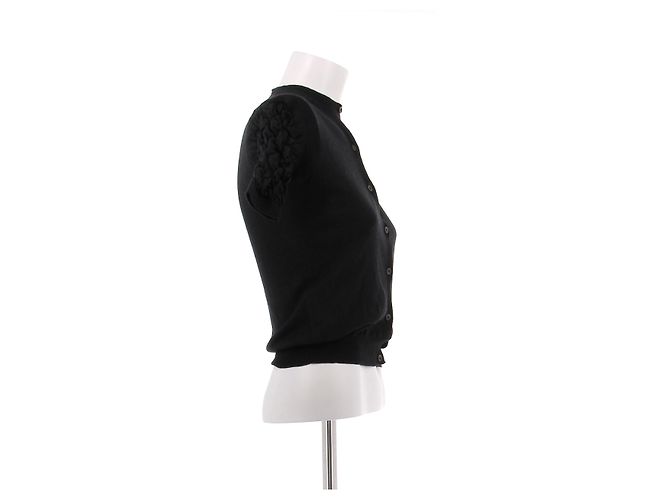 Prada Cardigan aus Wolle schwarz Größe 40 - Ansicht 3