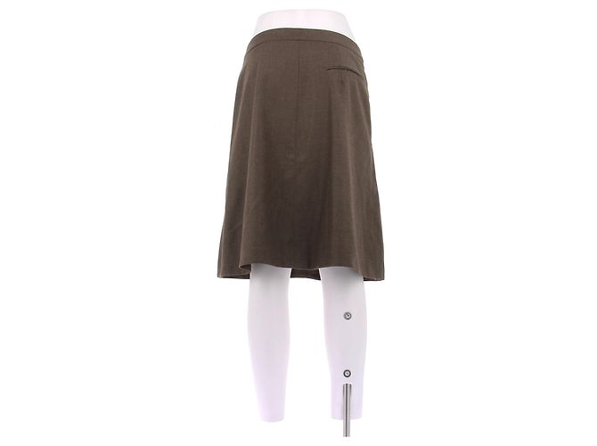 Falda midi de lana caqui Chloé - vista 2