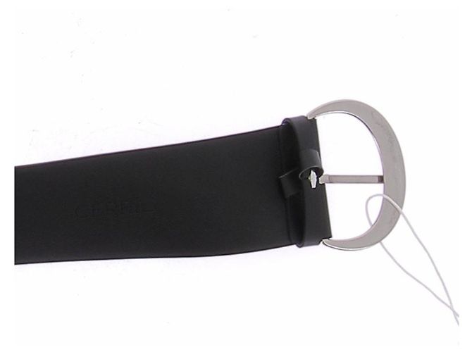 Autre Marque Cintura in pelle nera CERRIC Nero - vista 4