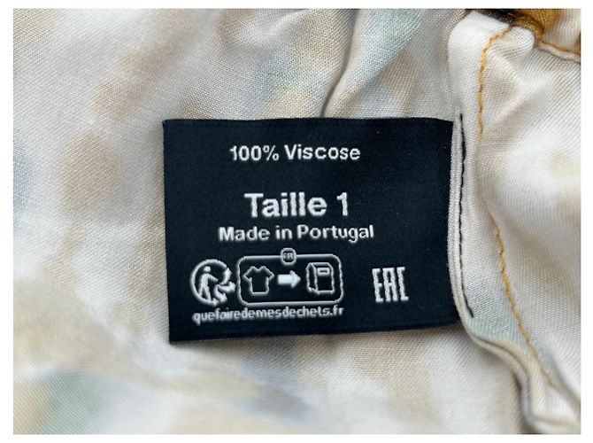 Autre Marque Gelbe gemusterte Hose - Ansicht 4