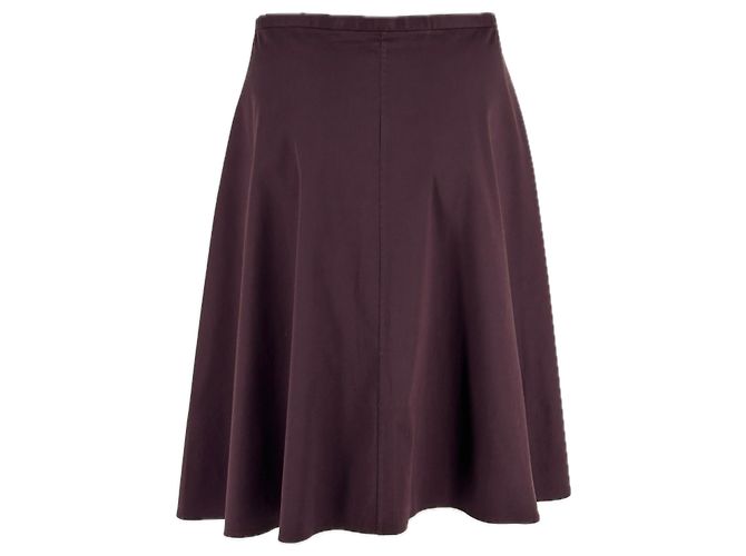 Falda midi Paule Ka burdeos de algodón talla 38 - vista 2