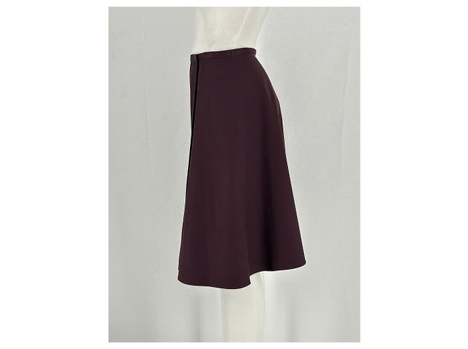 Falda midi Paule Ka burdeos de algodón talla 38 - vista 3