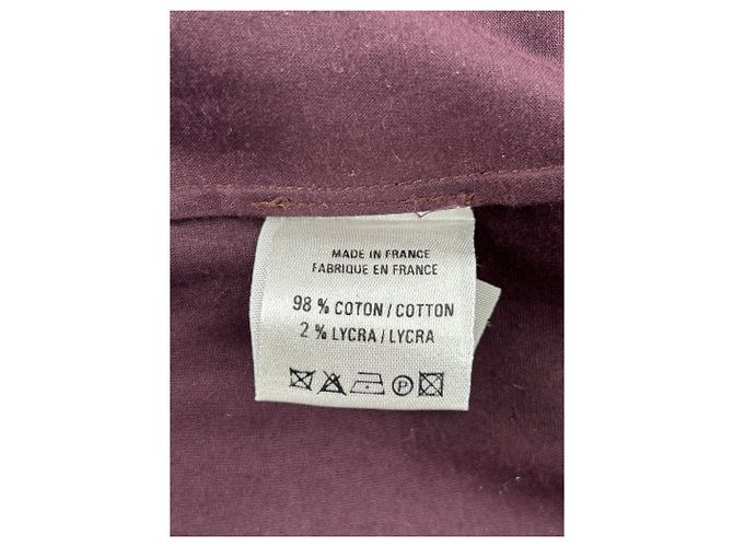 Falda midi Paule Ka burdeos de algodón talla 38 - vista 6