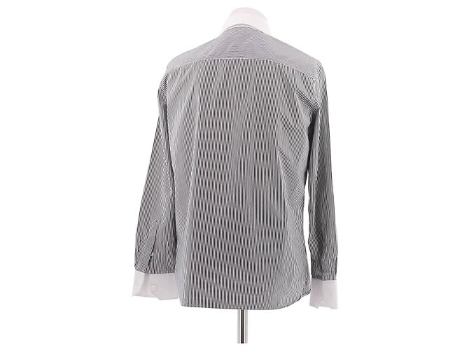 Céline Camisa riscada branca e preta Branco - vista 2