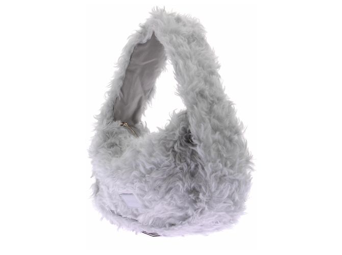 Filippa K Borsa a mano in pelliccia grigia Grigio - vista 2