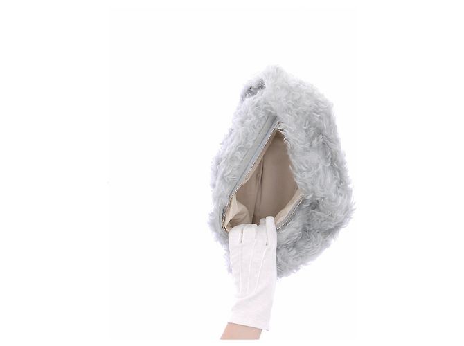 Filippa K Borsa a mano in pelliccia grigia Grigio - vista 7