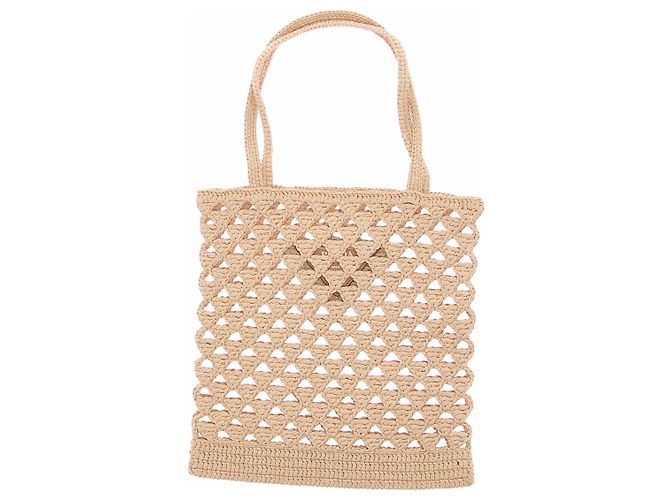 Prada Handtasche aus Korbgeflecht beige - Ansicht 2