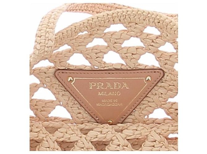 Prada Handtasche aus Korbgeflecht beige - Ansicht 4