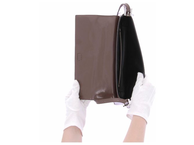 Borsa a mano By Far in pelle marrone - vista 7