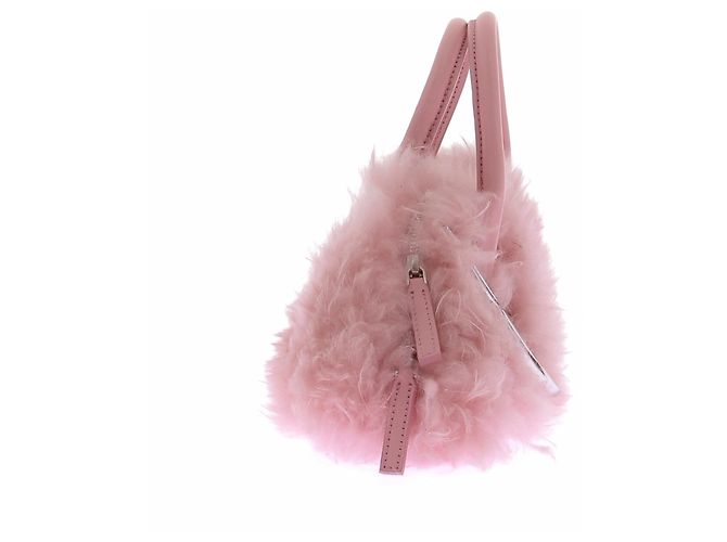 Borsa a mano in pelliccia rosa Blumarine - vista 4