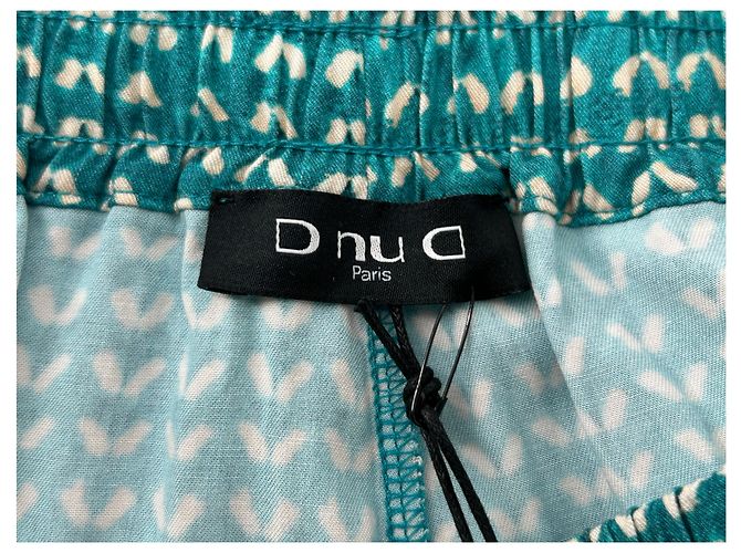 Autre Marque Türkise gemusterte Shorts Blau - Ansicht 3