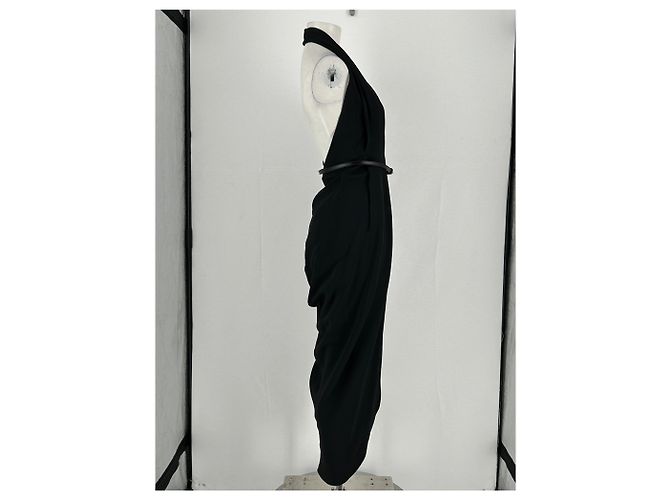 Alaïa Schwarzes Viscose Kleid Größe 40 - Ansicht 4
