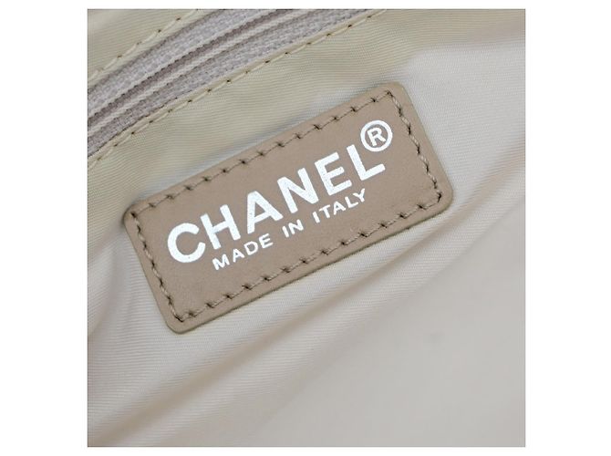 Borsa Tote Chanel Travel Line Nylon Medium Beige - vista 6