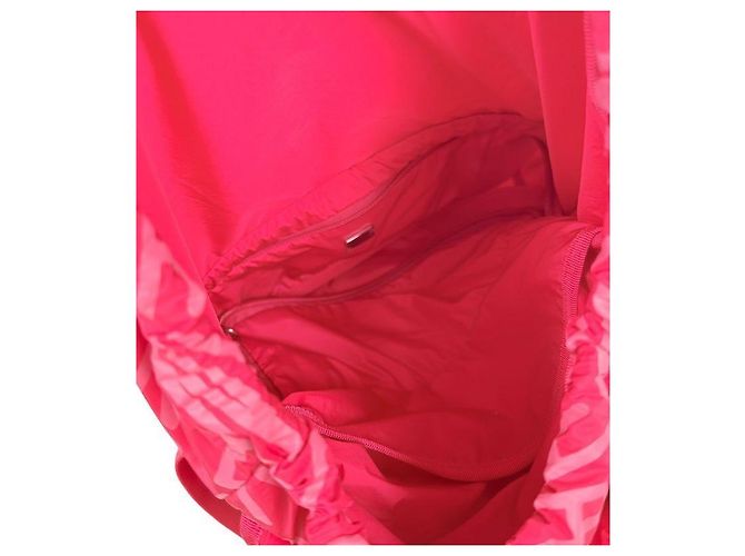 Chanel Zaino Coconehju in nylon rosso - vista 9