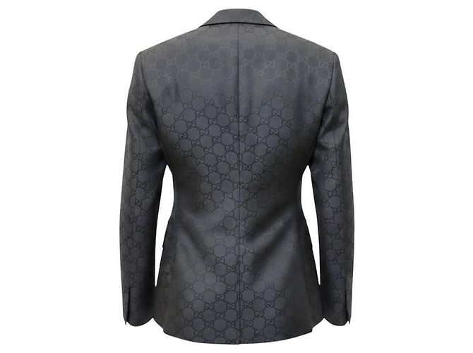 Gucci Black Logo Pattern Jacket - view 2