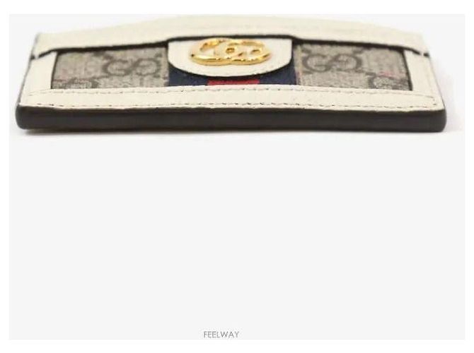 Gucci Tarjetero Ophidia GG Blanco - vista 4