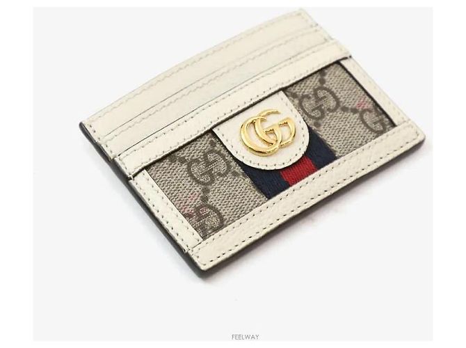Gucci Tarjetero Ophidia GG Blanco - vista 5