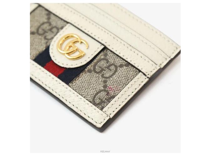 Gucci Tarjetero Ophidia GG Blanco - vista 7