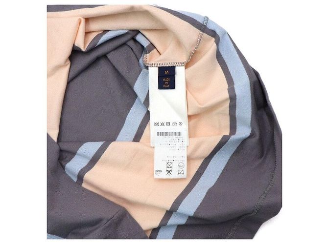 Louis Vuitton Grau gestreiftes Kurzarm-T-Shirt für Herren Braun - Ansicht 6