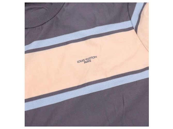 Louis Vuitton Grau gestreiftes Kurzarm-T-Shirt für Herren Braun - Ansicht 7