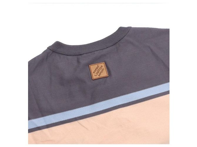 Louis Vuitton Grau gestreiftes Kurzarm-T-Shirt für Herren Braun - Ansicht 8