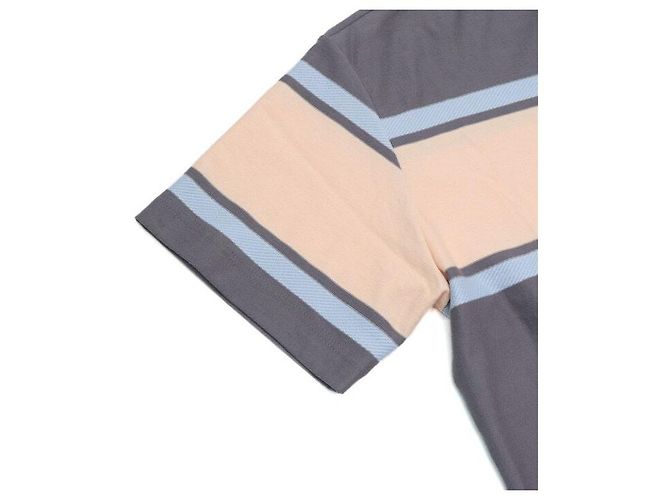Louis Vuitton Grau gestreiftes Kurzarm-T-Shirt für Herren Braun - Ansicht 9