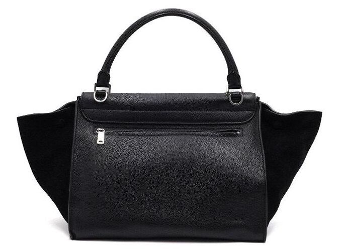 Céline Borsa Tote e Borsa a Tracolla Trapeze Nera Nero - vista 4