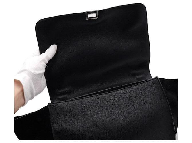 Céline Borsa Tote e Borsa a Tracolla Trapeze Nera Nero - vista 5