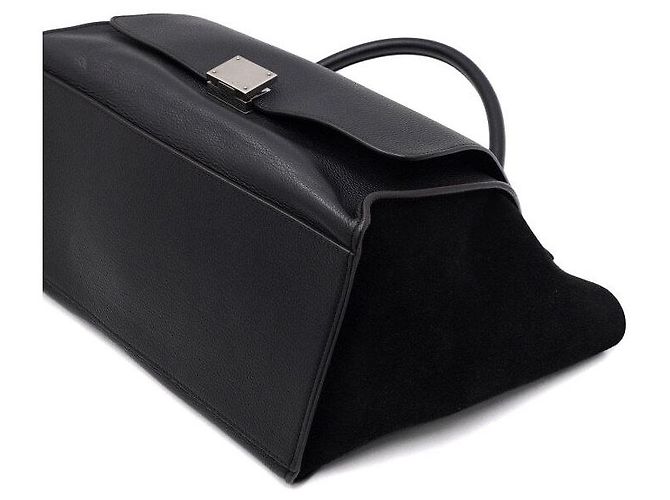 Céline Borsa Tote e Borsa a Tracolla Trapeze Nera Nero - vista 8