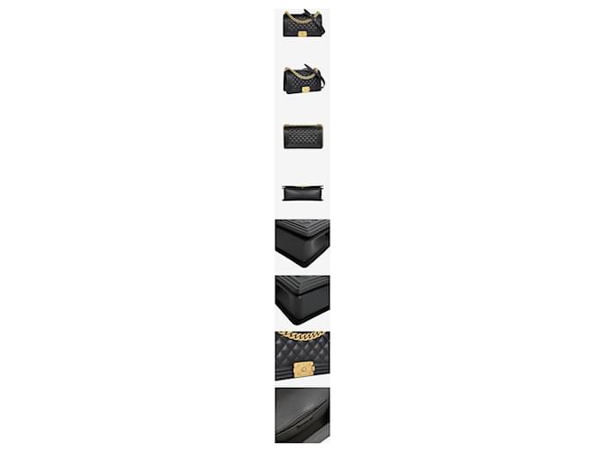 Chanel Borsa Boy Flap Medium Nera con Hardware Dorato Nero - vista 2