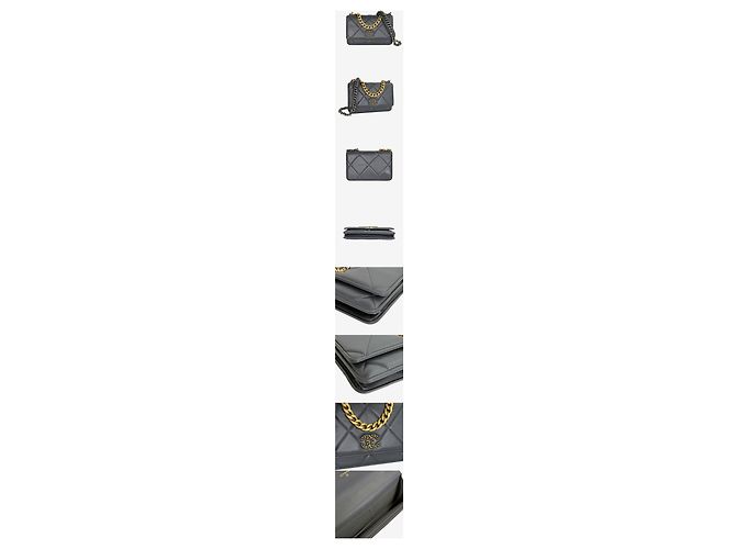 Chanel Portafoglio a Catena WOC Gray Marrone - vista 2