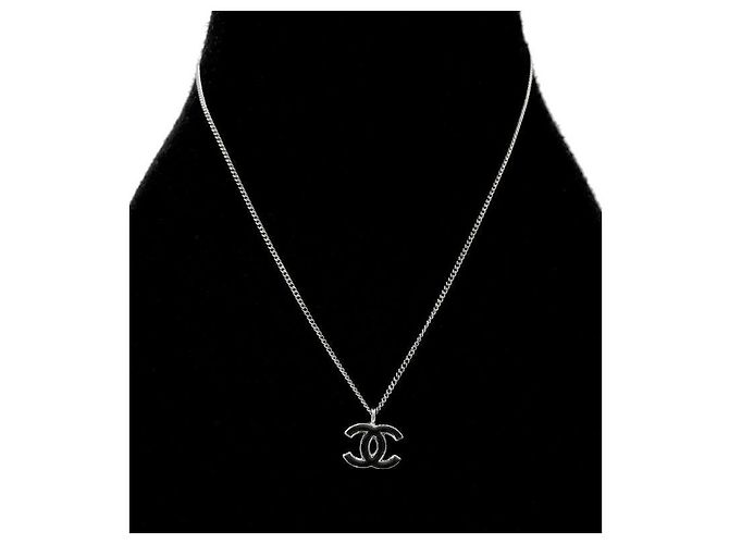 Chanel CC Silber Halskette Braun - Ansicht 5