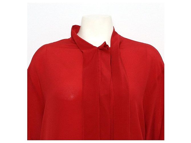 Bottega Veneta Blusa de seda roja para mujer - vista 2