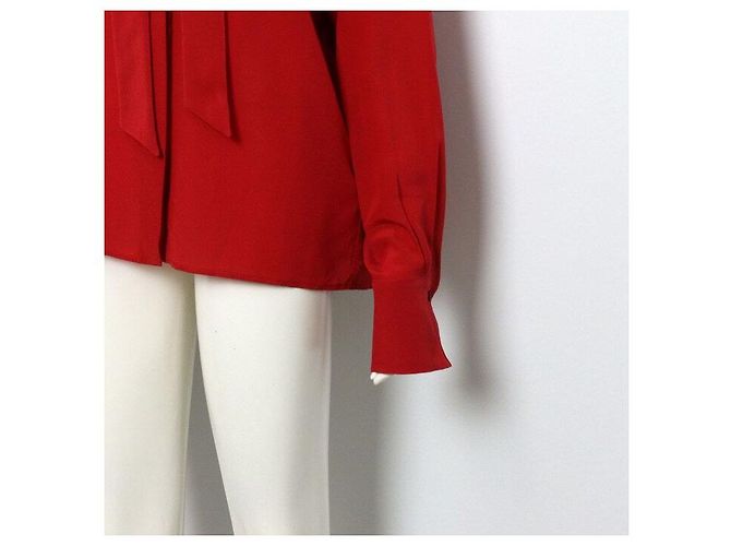 Bottega Veneta Blusa de seda roja para mujer - vista 3