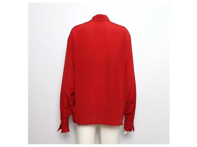 Bottega Veneta Blusa de seda roja para mujer - vista 4