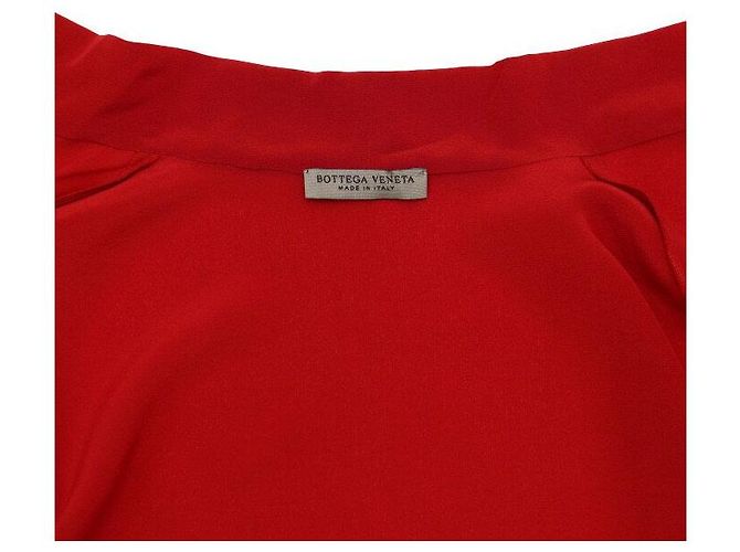 Bottega Veneta Blusa de seda roja para mujer - vista 5