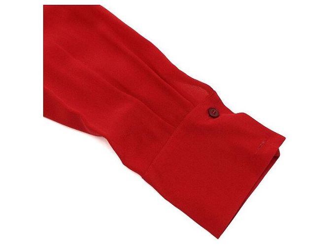 Bottega Veneta Blusa de seda roja para mujer - vista 7
