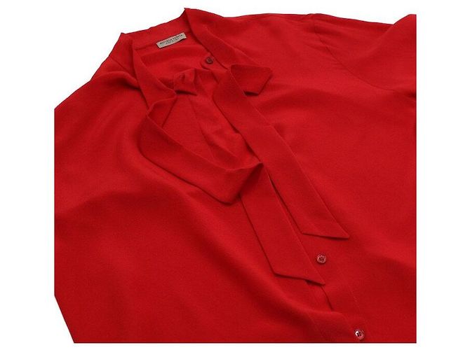 Bottega Veneta Blusa de seda roja para mujer - vista 8