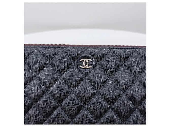 Chanel Clutch Classic Caviar Logo CC Black Series Nero - vista 2
