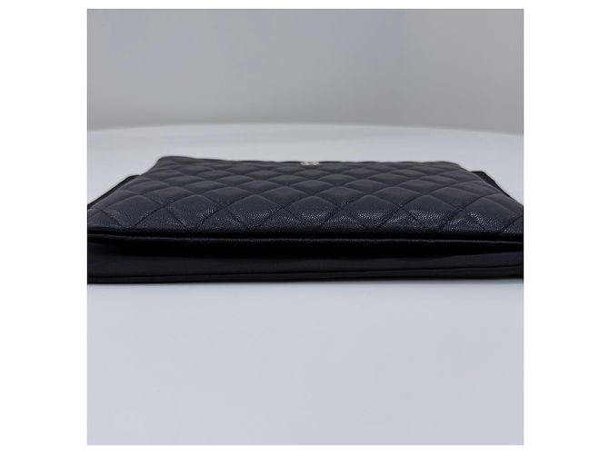 Chanel Clutch Classic Caviar Logo CC Black Series Nero - vista 7