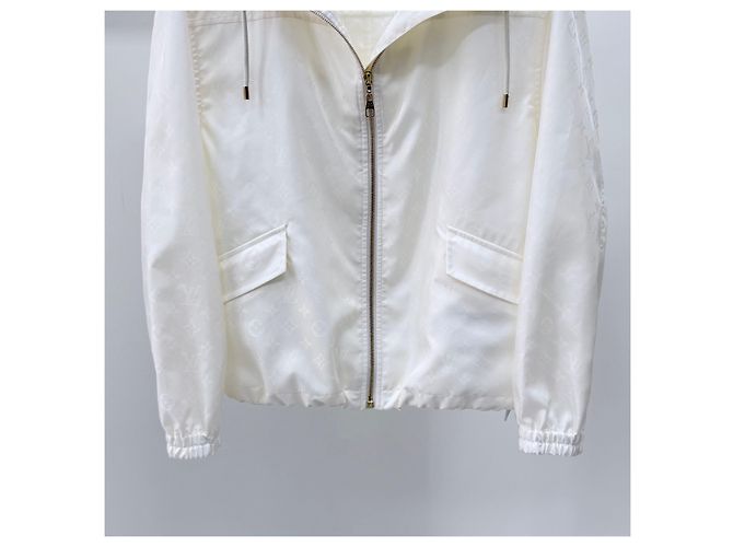 Louis Vuitton Giacca a vento con cappuccio Monogram da donna Condizione/Taglia Bianco - vista 3