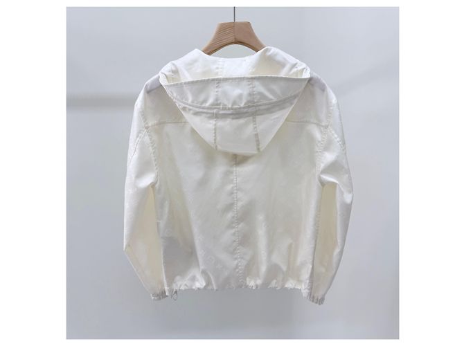 Louis Vuitton Giacca a vento con cappuccio Monogram da donna Condizione/Taglia Bianco - vista 4