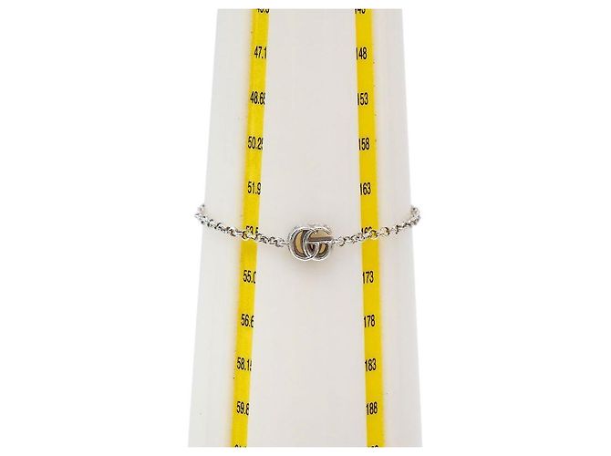 Gucci Pulseira Dupla de Prata - vista 6
